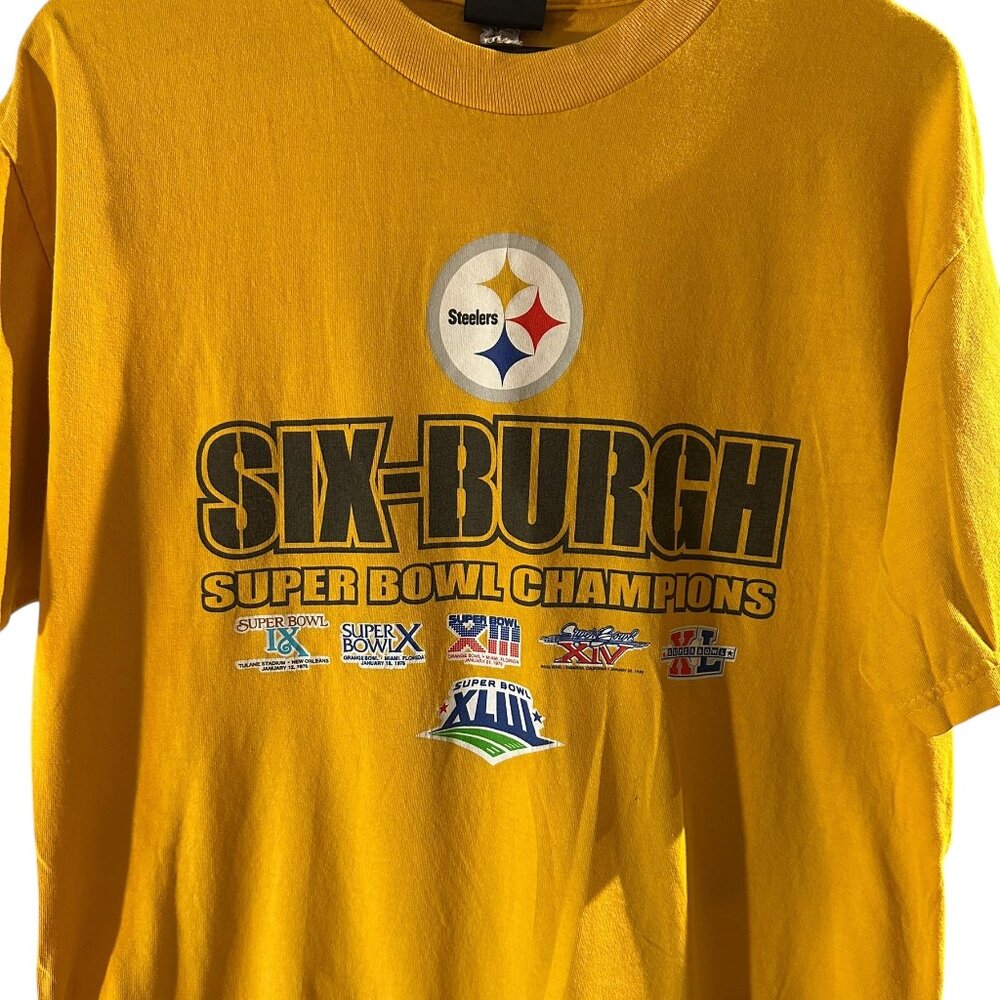 Pittsburg Steelers Unisex 2009 NFL Super Bowl Champions T-Shirt Size Large - Picture 4 of 10